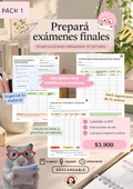 PACK DE PLANILLAS para preparación de exámenes finales
